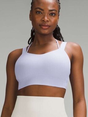 Lululemon Like a Cloud Longline Ribbed Bra Light Support, D/DD Cup Lilac Smoke